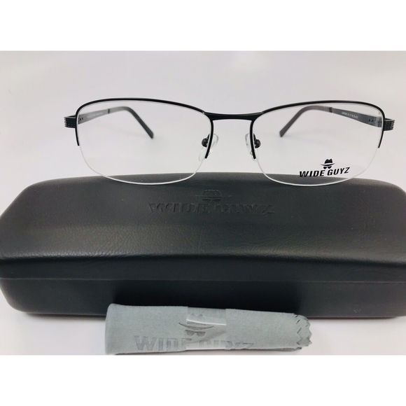 New Wide Guyz Black CAPONE Eyeglasses 61mm for The Stylish Large Man - Picture 2 of 11